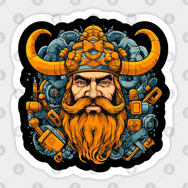 Norse Viking Warrior Sticker by tatadonets